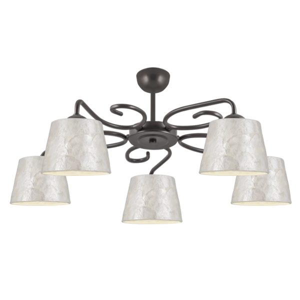 LAMPARA 5L SAMIRA MARRON 5 X 60W E-27 + XP016/15/C