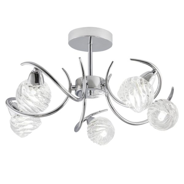 PLAFON 5L ALANA CROMO 5 X 40W G-9