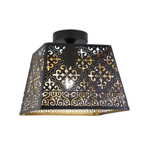 PLAFON SAMOA NEGRO ORO 1 X 60W E-27