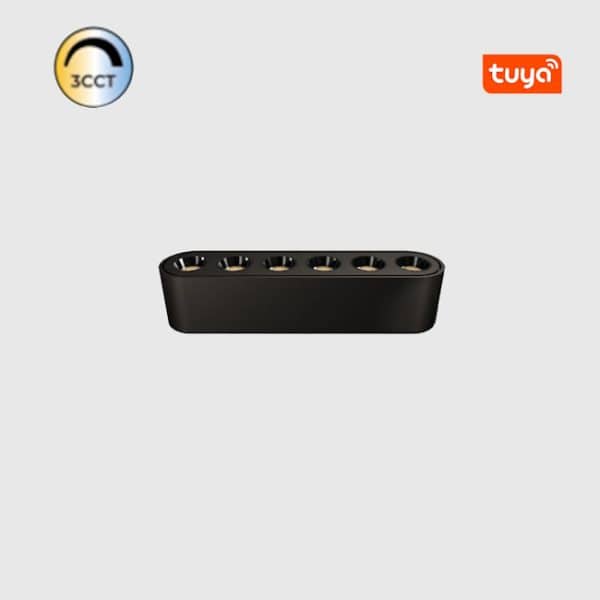 PROJ. LINEAR 6W 3CCT P/CALHA MAGNÉTICA PRETO