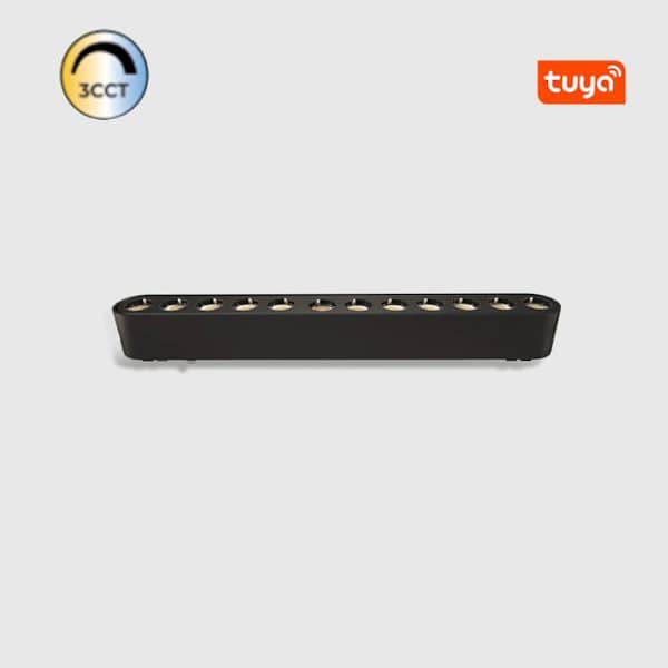 PROJ. LINEAR 12W 3CCT P/CALHA MAGNÉTICA PRETO