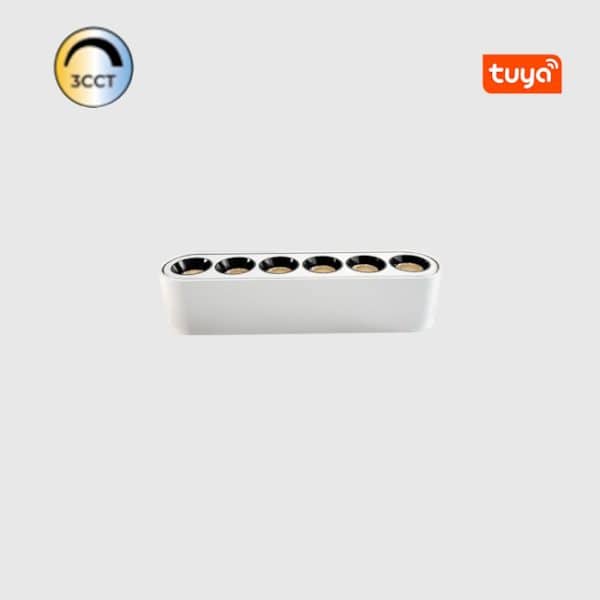 PROJ. LINEAR 6W 3CCT P/CALHA MAGNÉTICA BRANCO
