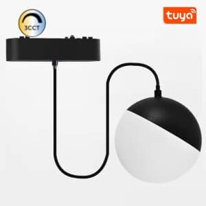 SUSP. ESFÉRICA 10W 3CCT P/CALHA MAGNÉTICA PRETO