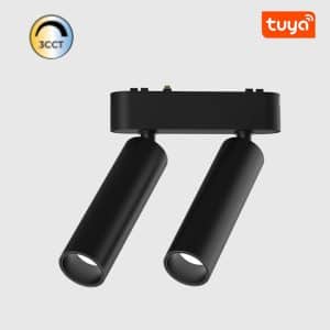 PROJ. 2x7W 3CCT P/CALHA MAGNÉTICA PRETO