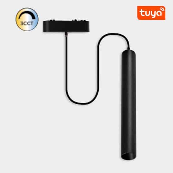 SUSPENSÃO TUBULAR 15W 3CCT P/CALHA MAGNÉTICA PRETO