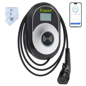 CARREGADOR DE PAREDE (WALLBOX) EV AC C/5M CABO E 3 CARTÕES RFID – WIFI 22kW 32A 400V