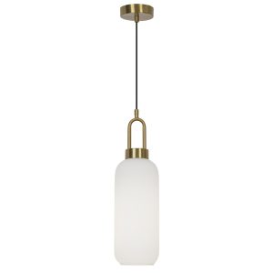 COLGANTE 1L BRIT LATÓN - OPAL 1 X 60W E-27