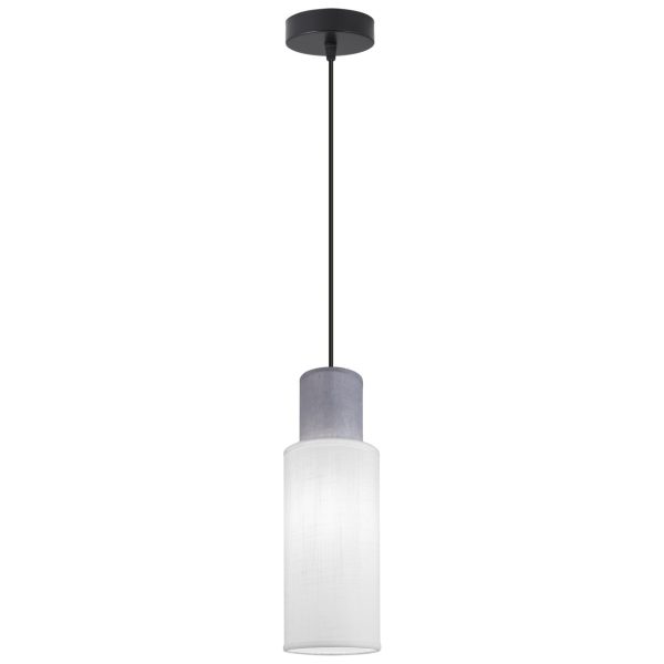 COLGANTE 1L KILIAN BLANCO/GRIS 1 X 60W E-27 - 12CM