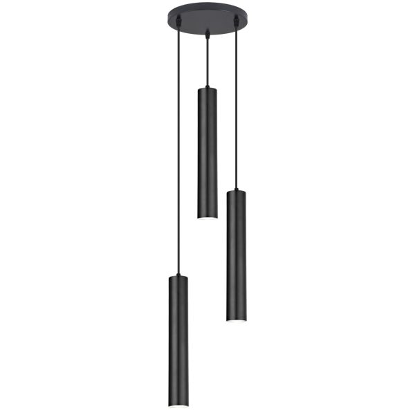 COLGANTE 3L. ANTIA NEGRO 3 X 40W GU-10