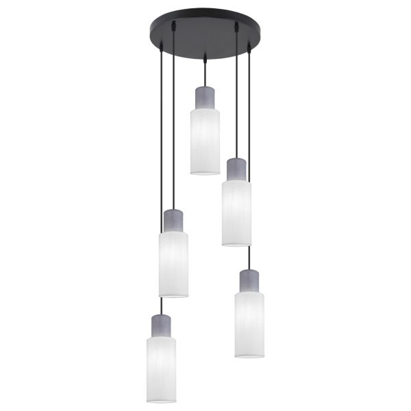 COLGANTE 5L KILIAN BLANCO/GRIS 5 X 60W E-27