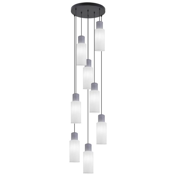 COLGANTE 8L KILIAN BLANCO/GRIS 8 X 60W E-27