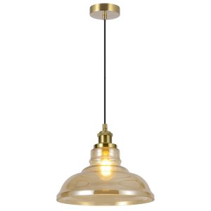 COLGANTE UMBRIA LATÓN - AMBAR 1 X 60W E-27