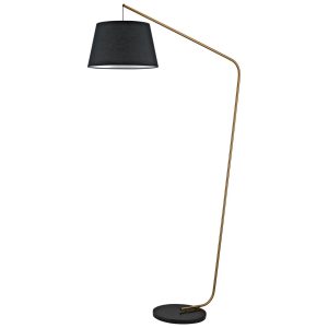 PIE SALON TALBOT LATÓN/NEGRO 1 X 60W E-27