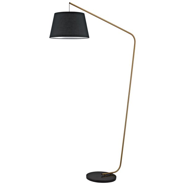 PIE SALON TALBOT LATÓN/NEGRO 1 X 60W E-27