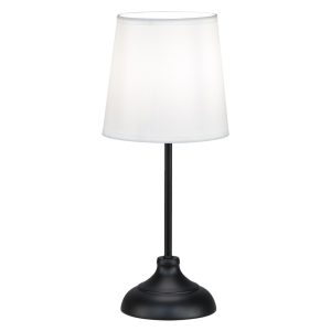 SOBREMESA BOLTON NEGRO/BLANCO 1 X 40W E-14