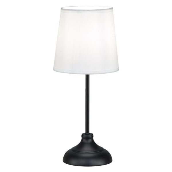 SOBREMESA BOLTON NEGRO/BLANCO 1 X 40W E-14