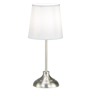 SOBREMESA BOLTON NIQUEL/BLANCO 1 X 40W E-14