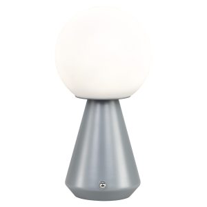SOBREMESA LOGAL GRIS MATE LED - BATERIA RECARGABLE