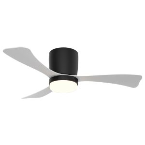 VENTILADOR KENT NEGRO BLANCO 107CM 3 PALAS LED 18W