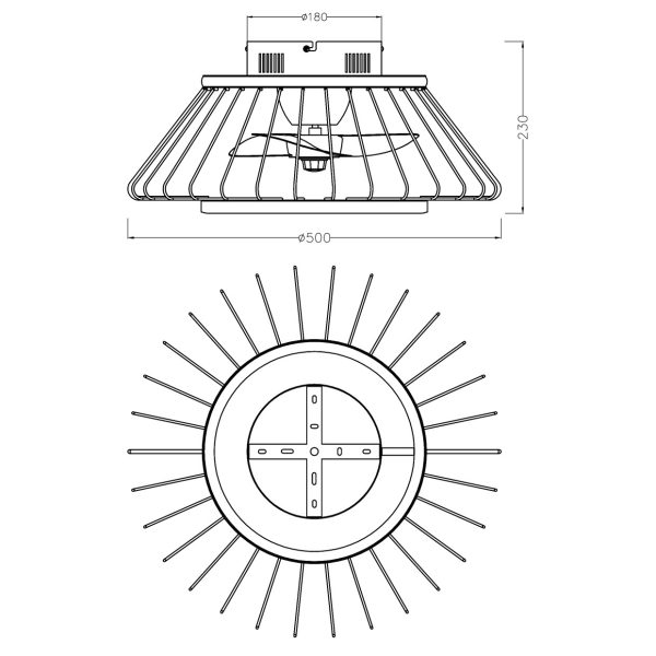 VENTILADOR MALABO NEGRO 50 CMS