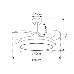 VENTILADOR MINI PORTO BLANCO 40 CM 3 PALAS