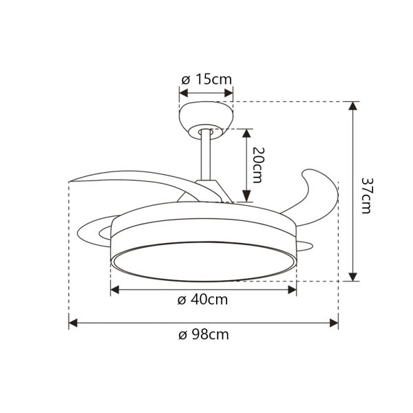 VENTILADOR MINI PORTO BLANCO 40 CM 3 PALAS