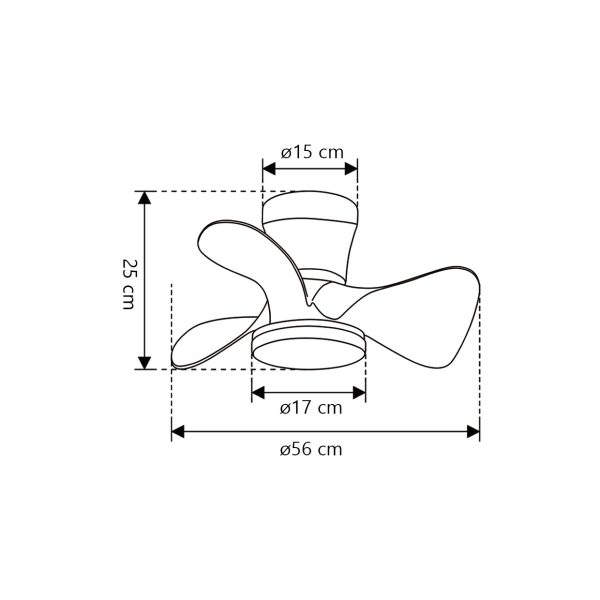 VENTILADOR SIUX BLANCO 56 CM 3 PALAS
