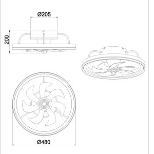 VENTILADOR TOM BLANCO 50CM - 7 PALAS