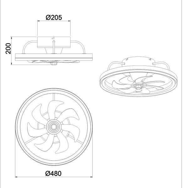 VENTILADOR TOM BLANCO 50CM - 7 PALAS