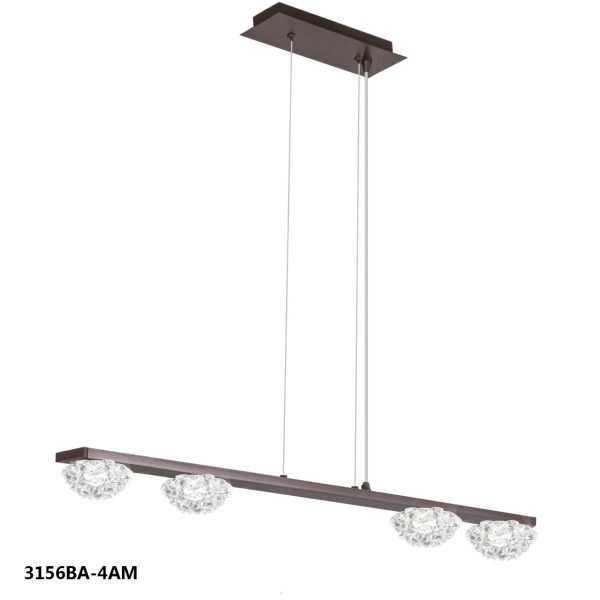 BARRA "ROSE" 4L ALUMIN.MARRON 4000K 24W 2280LM