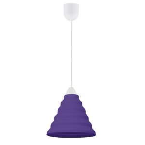 COLGANTE PIRAMIDE MORADO 1 X 60W E-27