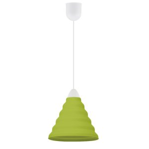 COLGANTE PIRAMIDE PISTACHO 1 X 60W E-27