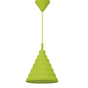 COLGANTE PIRAMIDE PISTACHO 1 X E-27
