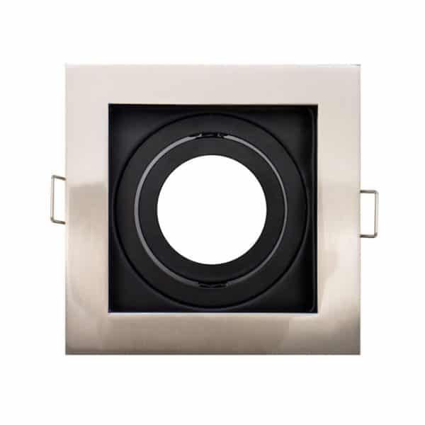 ARO QUADRADO BASCULANTE AÇO ESCOVADO / PRETO