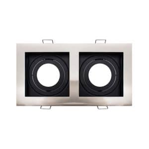 ARO DUPLO BASCULANTE AÇO ESCOVADO / PRETO