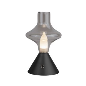 SOBREMESA ABEL NEGRO LED 2W - BATERIA RECARGABLE