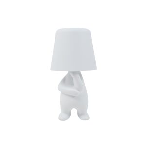 SOBREMESA LENOX BLANCO LED  - BATERIA RECARGABLE