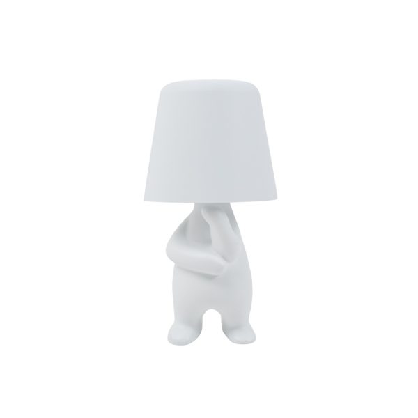 SOBREMESA LENOX BLANCO LED  - BATERIA RECARGABLE