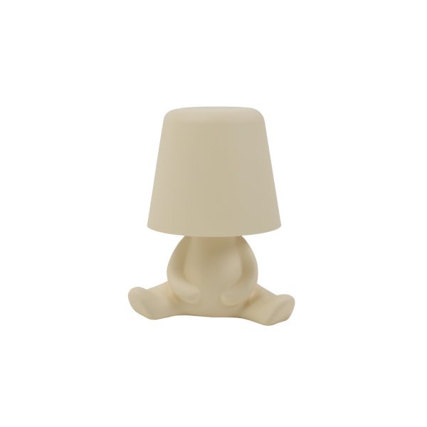 SOBREMESA LENOX CREMA LED  - BATERIA RECARGABLE