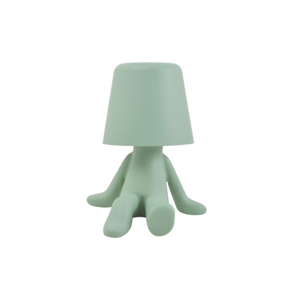 SOBREMESA LENOX VERDE LED  - BATERIA RECARGABLE