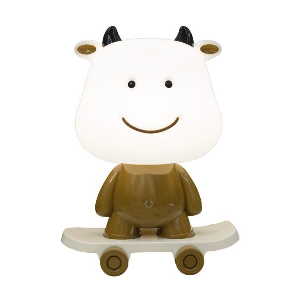 SOBREMESA MASKOTA VACA MARRON LED 3W 66LM 3000K