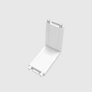 UNIÃO EM “L” HORIZ. P/CALHA MAGNÉTICA BRANCO