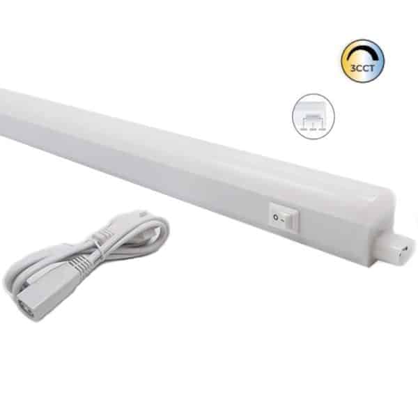 ARMADURA LED 3CCT 12W (90cm) 1200lm C/INT.