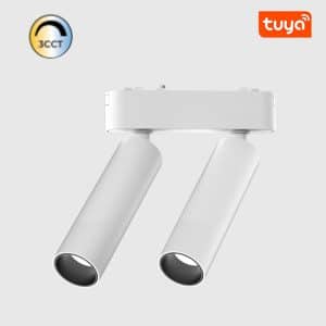 PROJ. 2x7W 3CCT P/CALHA MAGNÉTICA BRANCO