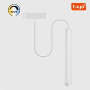 SUSPENSÃO TUBULAR 15W 3CCT P/CALHA MAGNÉTICA BRANCO