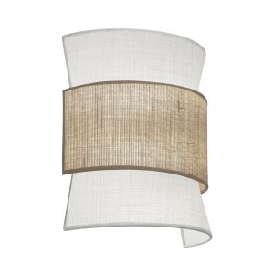 APLIQUE SABINA MARFIL/MARRON 2 X 60W E-27