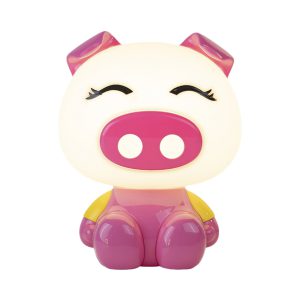 SOBREMESA MASKOTA CERDITO ROSA LED 3W 55-65LM 3200K - BATERIA