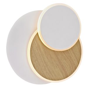 PLAFON LED BOSSA BLANCO-MADERA LED 10W 550LM 3000K