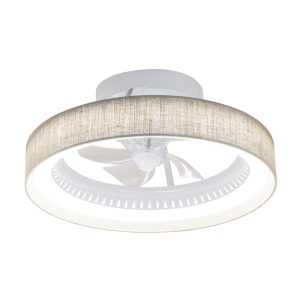 VENTILADOR ARCO LINO TOSTADO 50CM 5 PALAS LED 40W