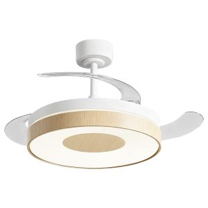 VENTILADOR DUNA BLANCO-MADERA 50CMS 3 PALAS